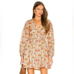 Zimmermann Andie Mini Dress In Dusty Blue Floral